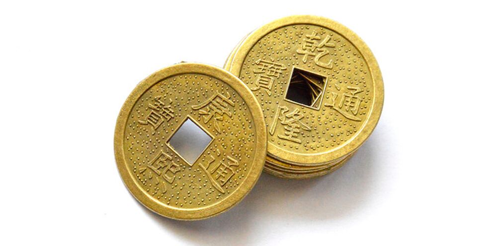 Chinese coins as a talisman for good luck