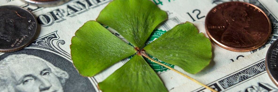 four -leaf clover as a good luck charm