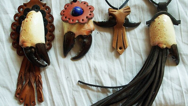 charms and charms made of genuine leather