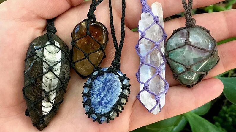 charms made of stones and minerals
