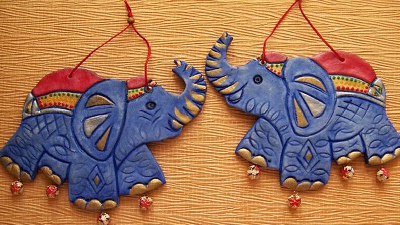 elephant charms from puff pastry